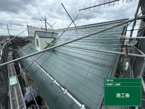 埼玉県春日部市・S様邸|屋根塗装・雨漏り補修(棟板金交換工事)
